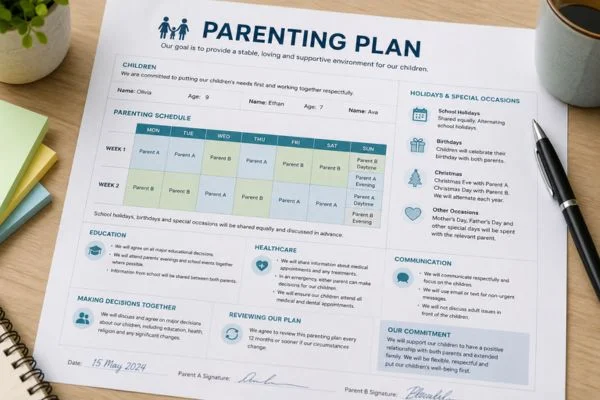 Understand parenting plans Corby